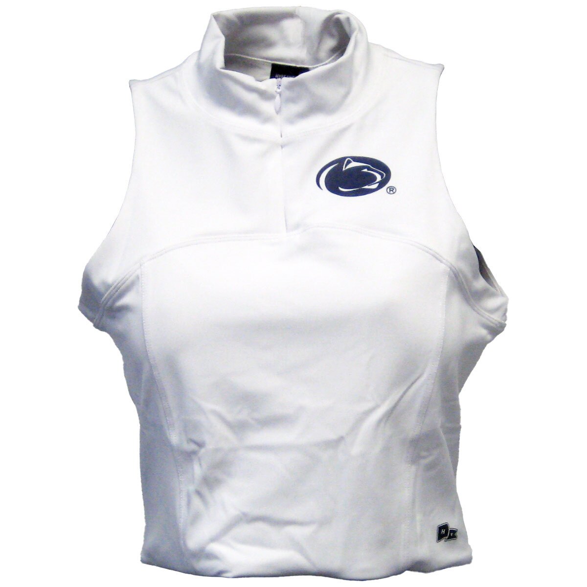women's white belle top with Penn State Athletic Logo on left chest